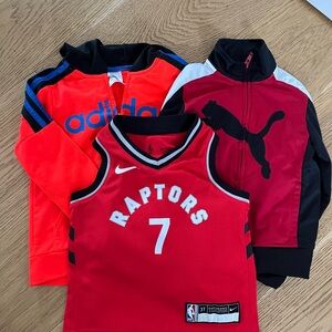 Nike Red Raptors #7 Kids Basketball Jersey/3T Sporty Bundle